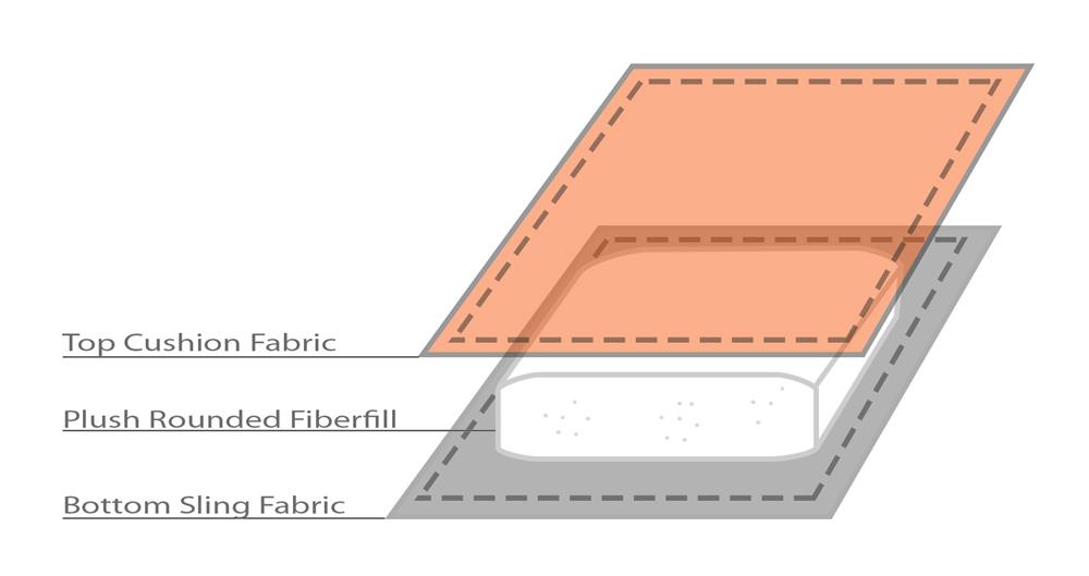 Padded Sling Chaise Lounge Diagram